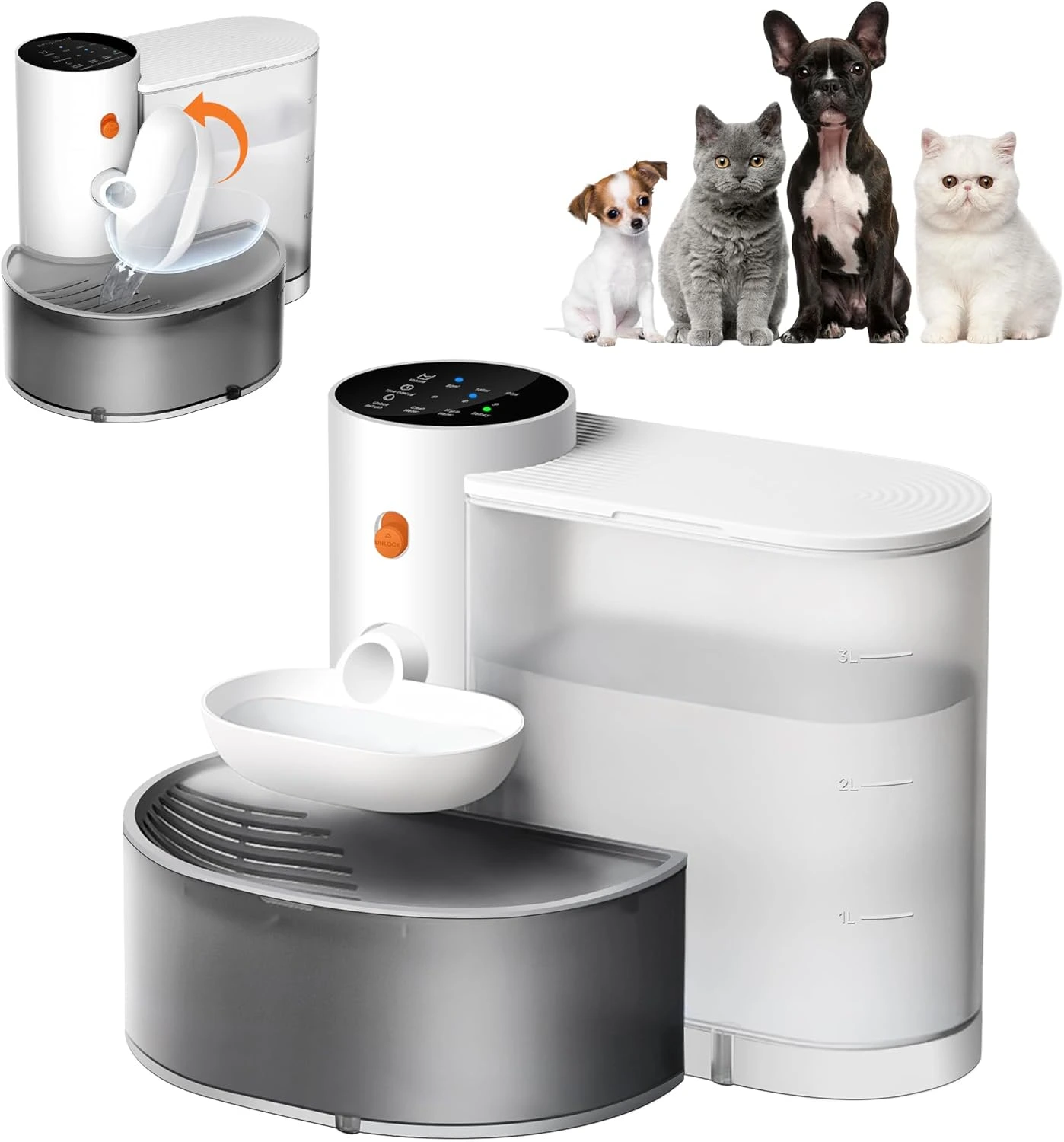 Potaroma Smart Wireless Pet Water Fountain 3.5L