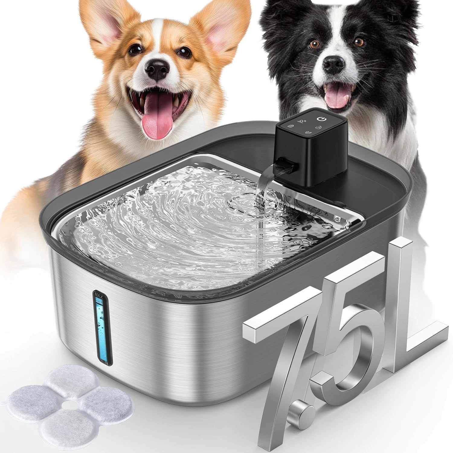 Stainless Automatic Pet Water Fountain 7.5L