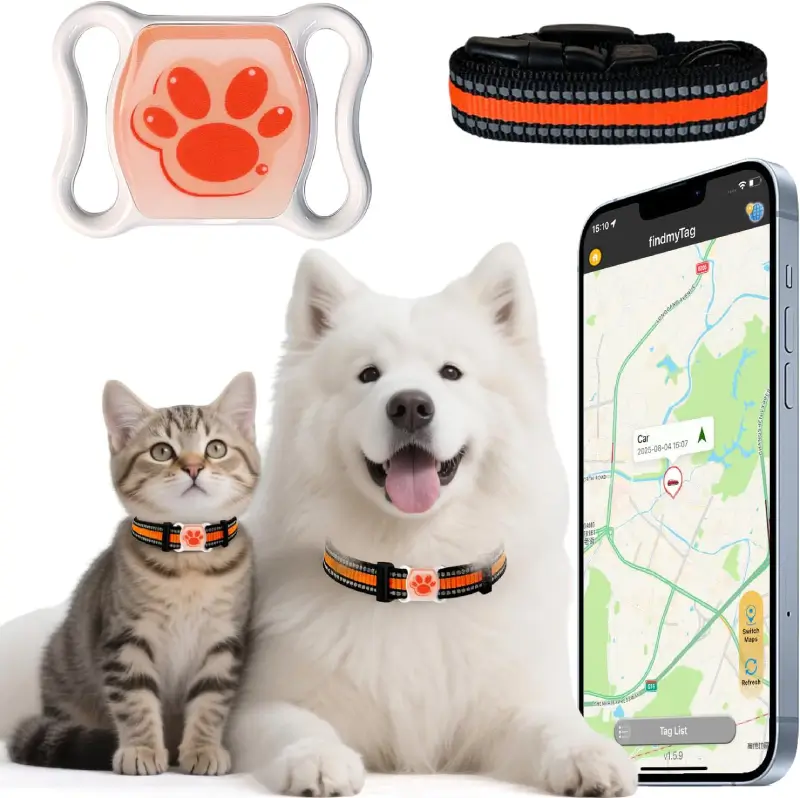 VKAFW Pet GPS Tracker for Dogs & Cats