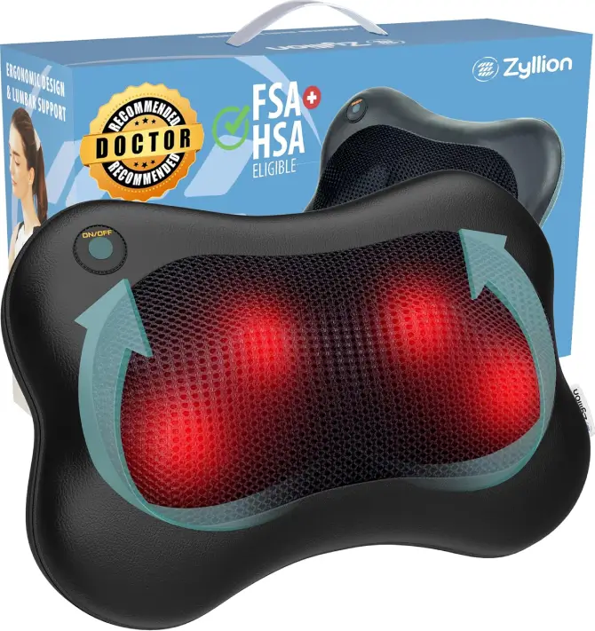 Zyllion Shiatsu Neck Massager Pillow