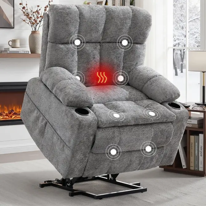 Korser Dual Motor Power Lift Recliner with Heat and Massage