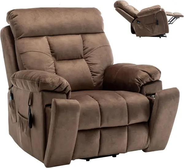 JIKFRIMA Oversized Power Lift Recliner with Heat and Massage