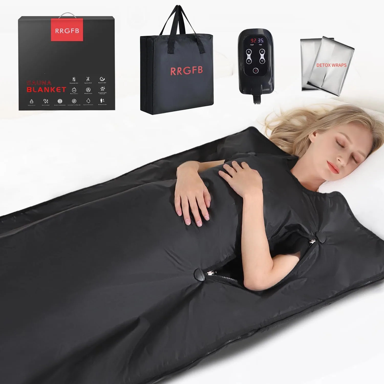 RRGFB Portable Infrared Sauna Blanket for compact home use